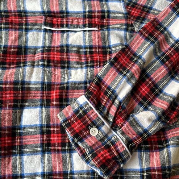 J. CREW | Red & White Plaid Fleece Pajamas Set XL - Picture 3 of 8